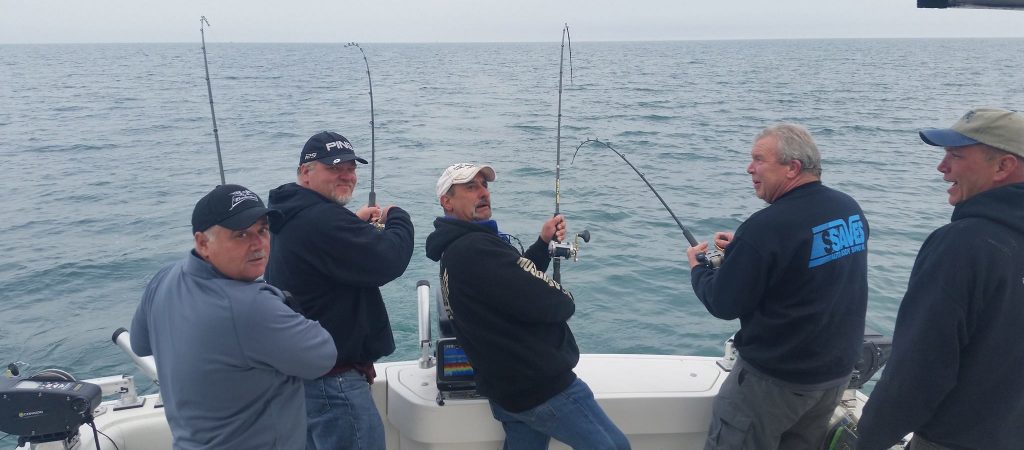 fishing lake ontario with friends