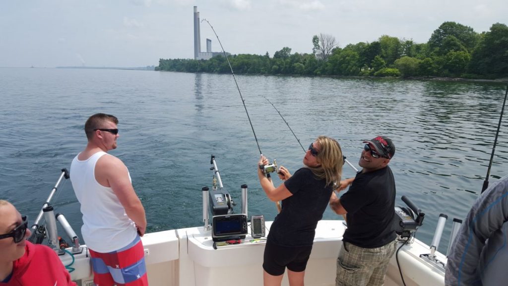 fishing charter with wife on lake ontario ny
